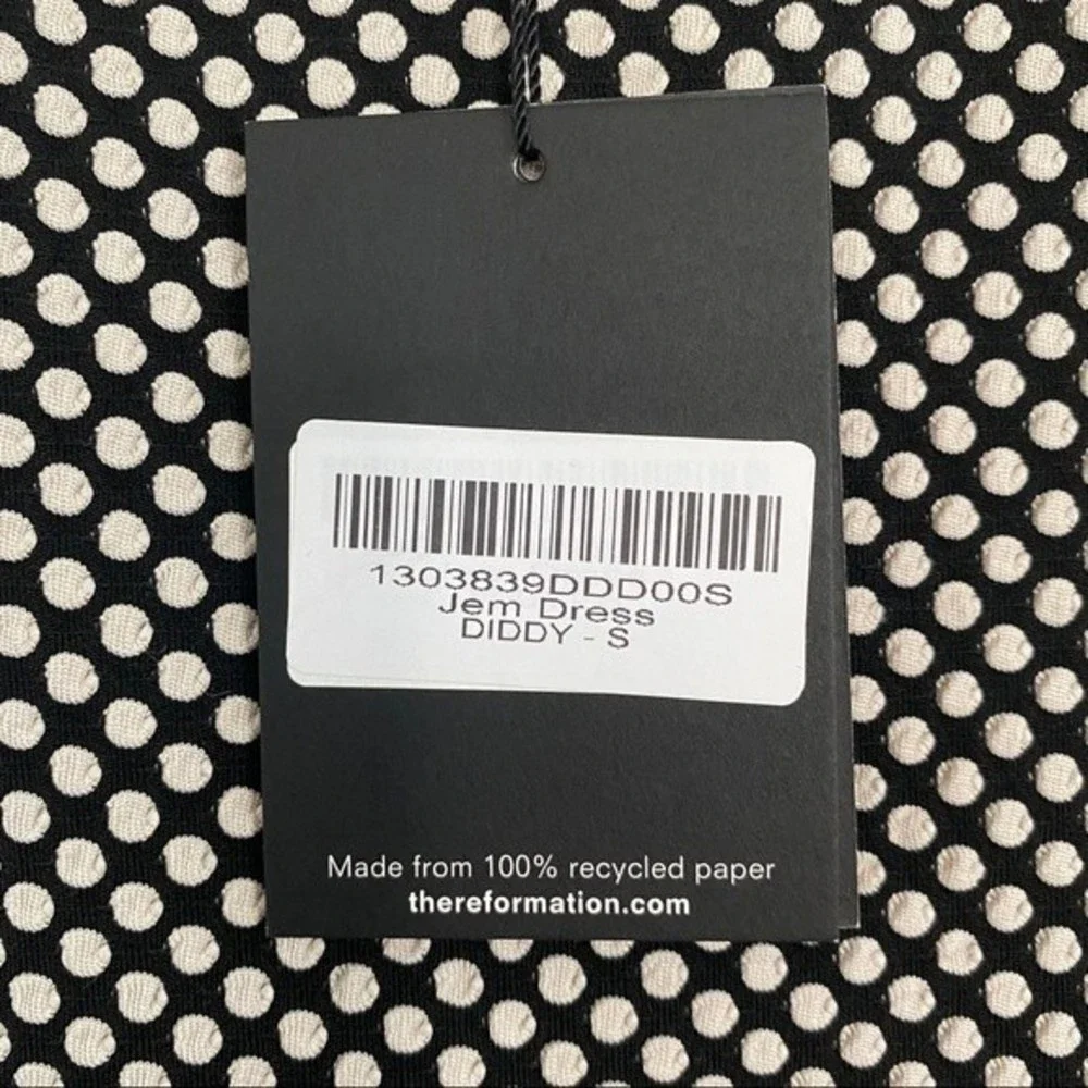 Reformation Jem Midi Sheath Dress Polka Dot size Small - Picture 8 of 8